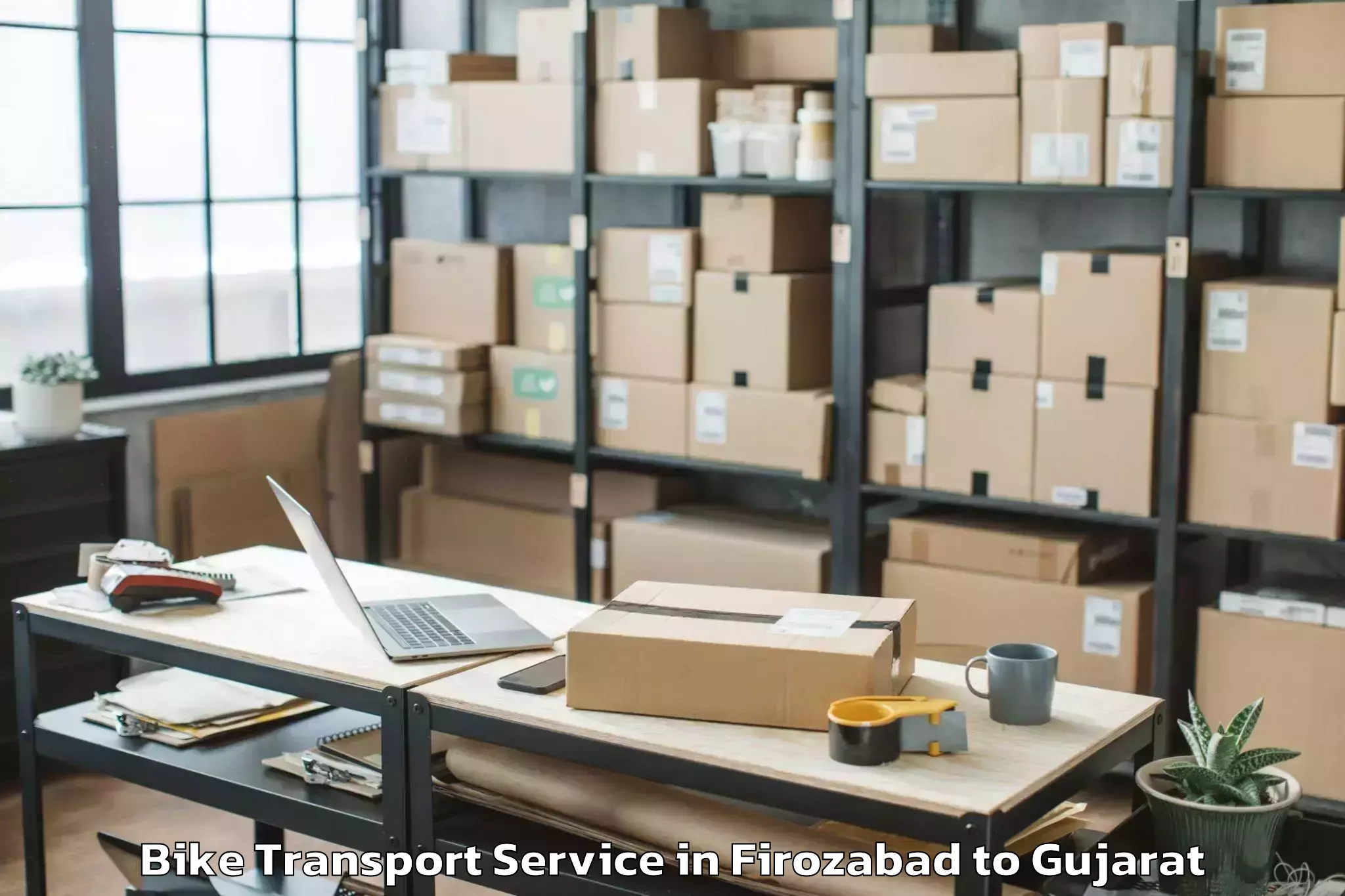 Reliable Firozabad to Nakhatrana Bike Transport